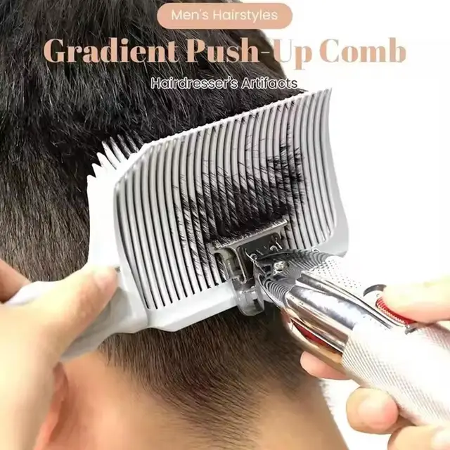 Professional Adjustable Hair Trimming Guide Set Neckline Shaving Template, DIY Self Haircutting System, Tool for Men (3pcs/set) 2