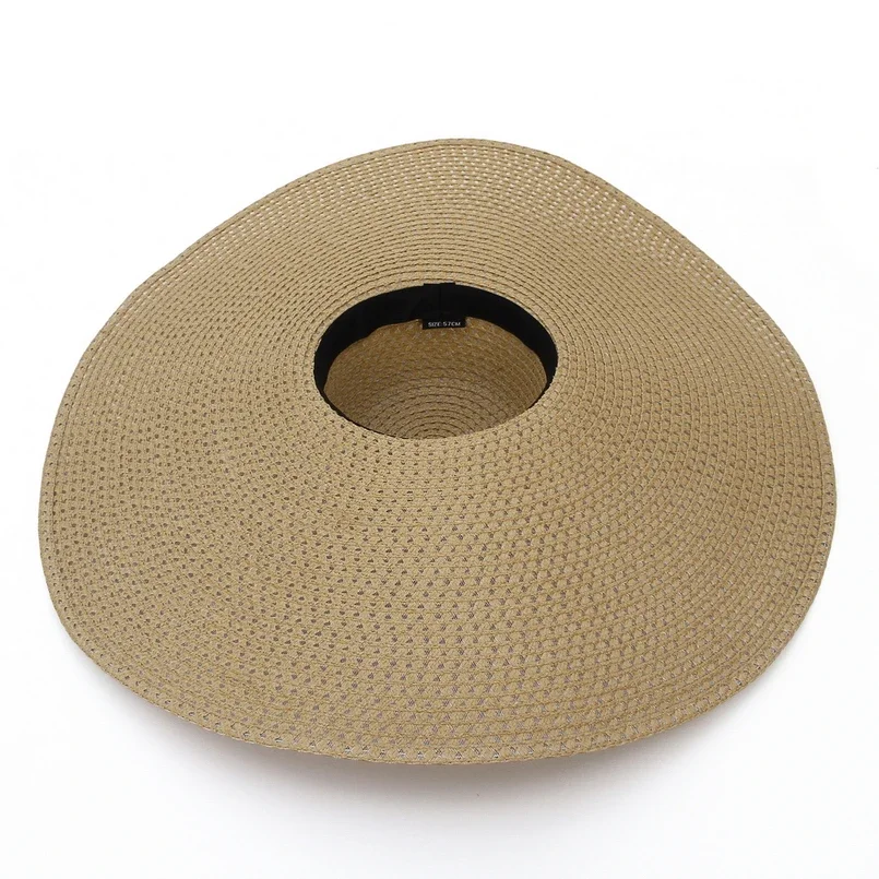 Summer Large Wide Brim Foldable Sun Hats for Women Oversized Sun Shade Hat Travel Straw Hat Lady UV Protection Beach