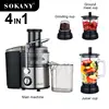 Houselin Juicer Machines,4 in 1 Juicer Extractor Max Power 800W, for Vegetable and Fruit with 3-Speed Setting,Easy to Clean 1