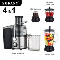 Houselin Juicer Machines,4 in 1 Juicer Extractor Max Power 800W, for Vegetable and Fruit with 3-Speed Setting,Easy to Clean 1