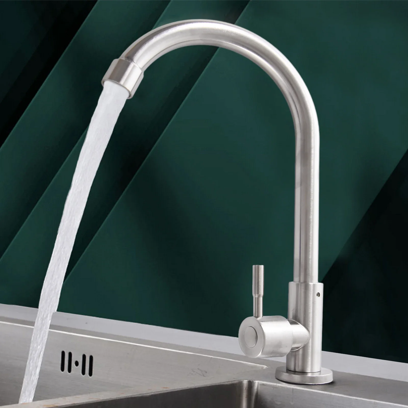 Stainless Steel Kitchen Faucet  Water Purifier  Single Lever Hole Tap  Cold Water  Corrosion Resistant  Long Lasting Performance 5
