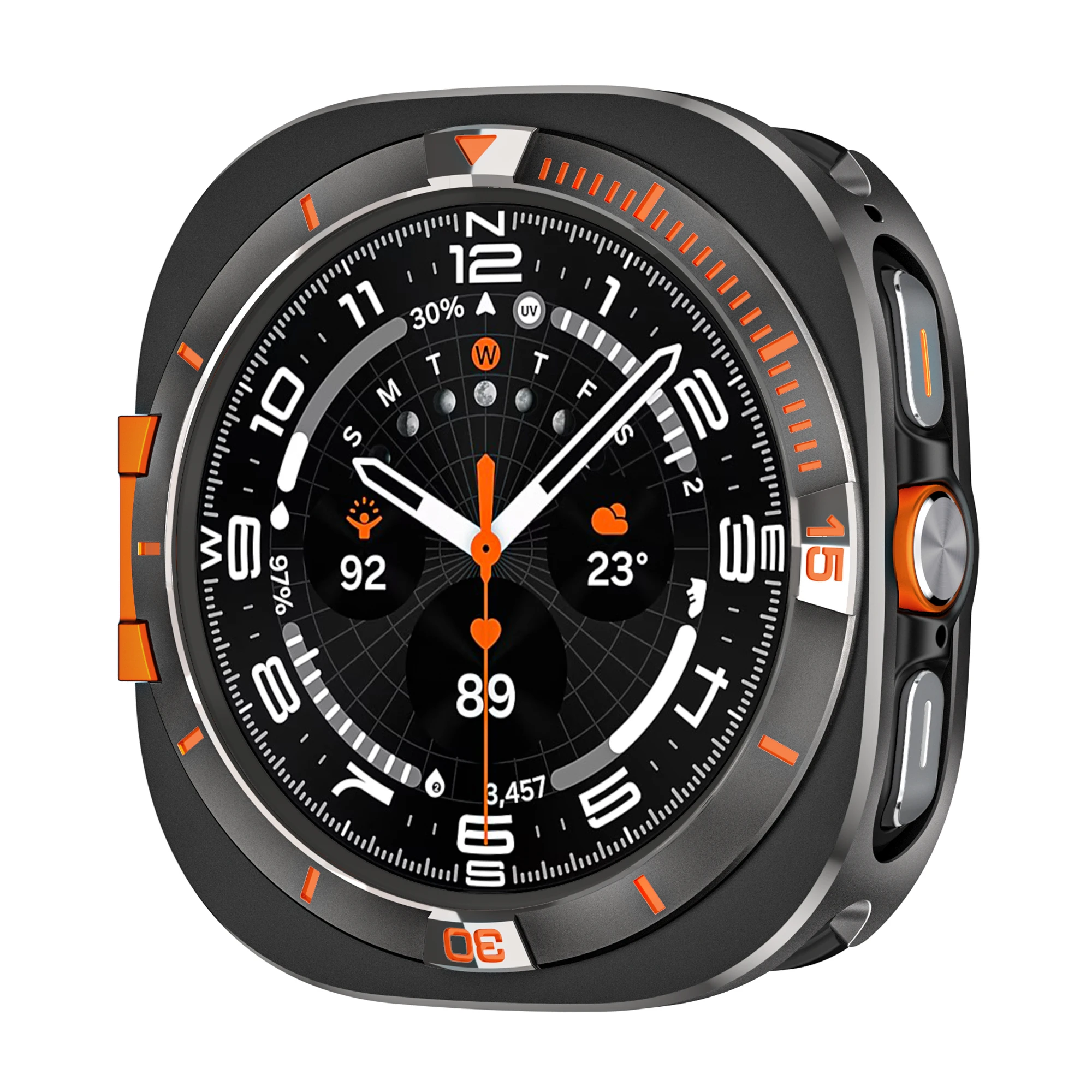 Premium Metal Protective Alloy Case for Galaxy Watch 47mm - Ultra Durable Bumper Cover