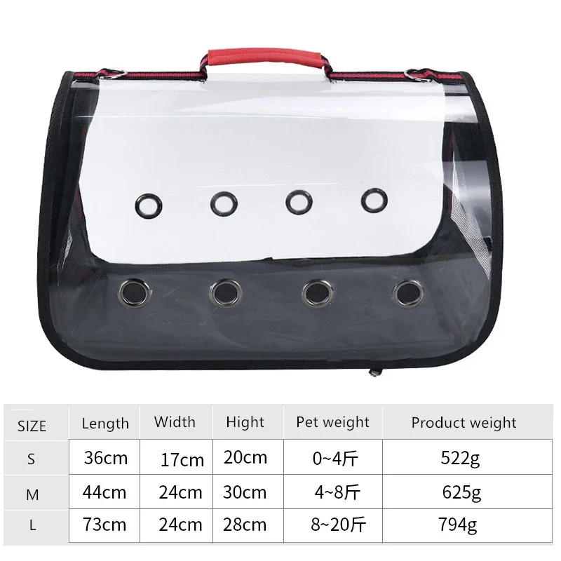 Cat Dog Carrier Bag Portable Cats Handbag Foldable Travel Bag Kitten Carrying Shoulder Pet Transport Bags