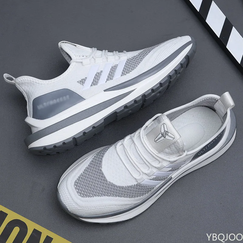 High Quality Summer Male Leisure Flying Woven Shoes Men Breathable Net Shoes Fashion Running Sneakers Men's Casual Shoes