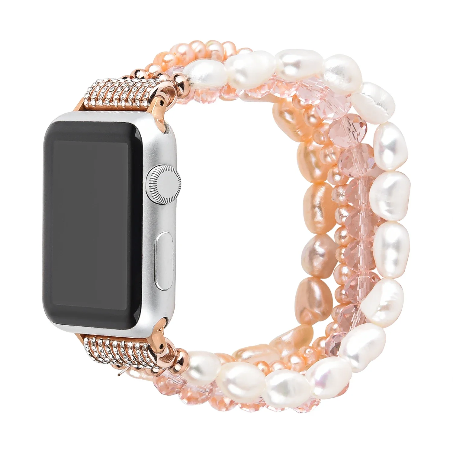 Jewelry Beaded Strap For Apple watch ultra/2 9 8 7 45mm 41mm Elastic Bracelet Wristband iWatch Series 6 5 4 3 SE 44mm 42mm 40mm