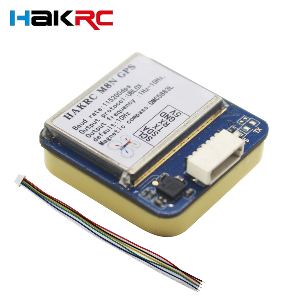 

GPS-приемник HAKRC M8N, встроенный компас 72 канала NMEA0183, совместимый с F4/F7, управление полетом для гоночного дрона RC FPV