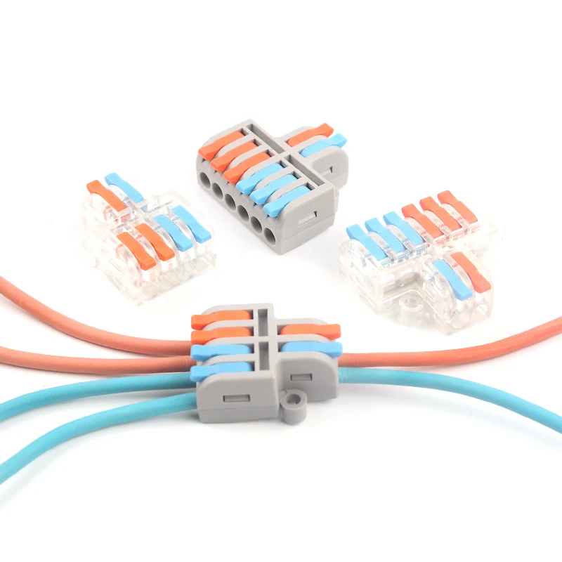 Mini Quick Wire Connector Spl4262 Terminal Block Universal Compact Electrical Cable Splitter Push-In Wiring Conductor Connectors