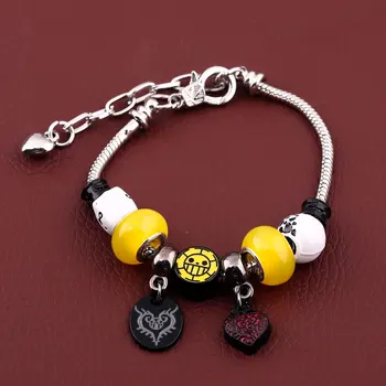 Anime Heart Pirates Bracelet Cartoon Anime Character skipper Trafalgar D. Law crew Bepo Bracelets For Fans Charm Jewelry Gifts