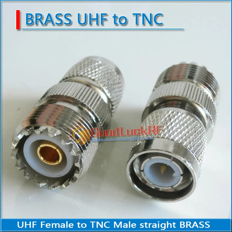 

1X Pcs PL259 SO239 UHF Female To TNC Male hollow Plug UHF to TNC Brass Straight RF Connector Coaxial Adapters