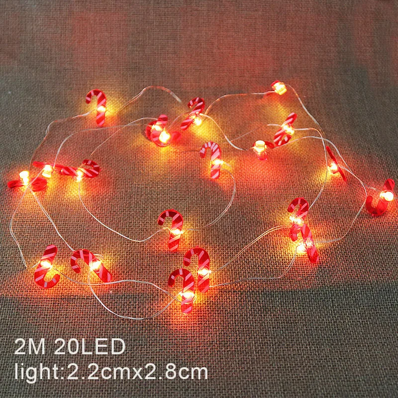 thumbnail image 1 of 2meters Christmas Light String Santa Claus Snowman LED Light Christmas Tree Decor Garland Light Navidad Home Xmas Ornament, 1 of 5
