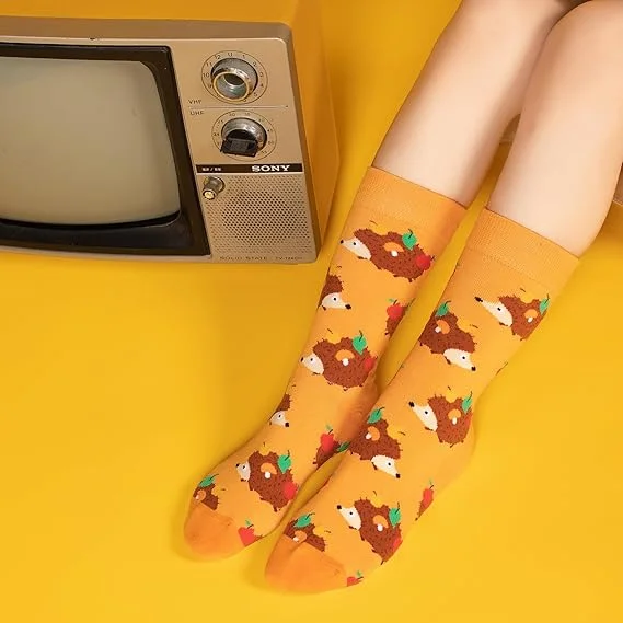 High-Quality Kawaii Cartoon Animal & Fruit Trendy Women's Socks - Harajuku Happy Collection