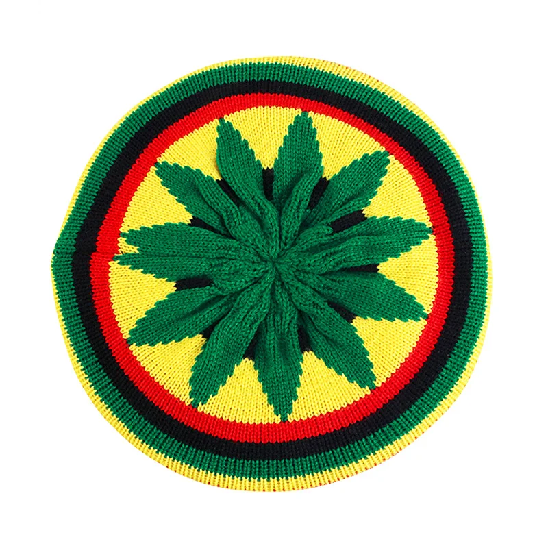 Hip Hop Striped Cap Winter Wool Reggae Hats Outdoors Multi-colour Jamaican Hats For Men Caps Rainbow Beanie Unisex