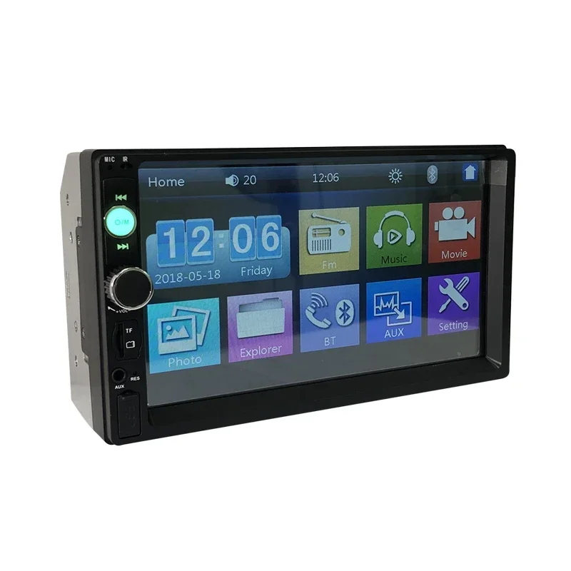 Double Din Car Stereo 7 Inch Touch Screen Car MP5 Player Support Backup Rear View Camera FM Radio