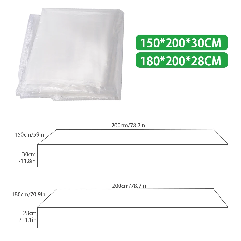 Matratze Kunststoff Verpackung Tasche Staubdicht Feuchtigkeit-beständig Abdeckung Moving House Schutzhülle Reißverschluss Matratze Lagerung Abdeckung – Detail 12