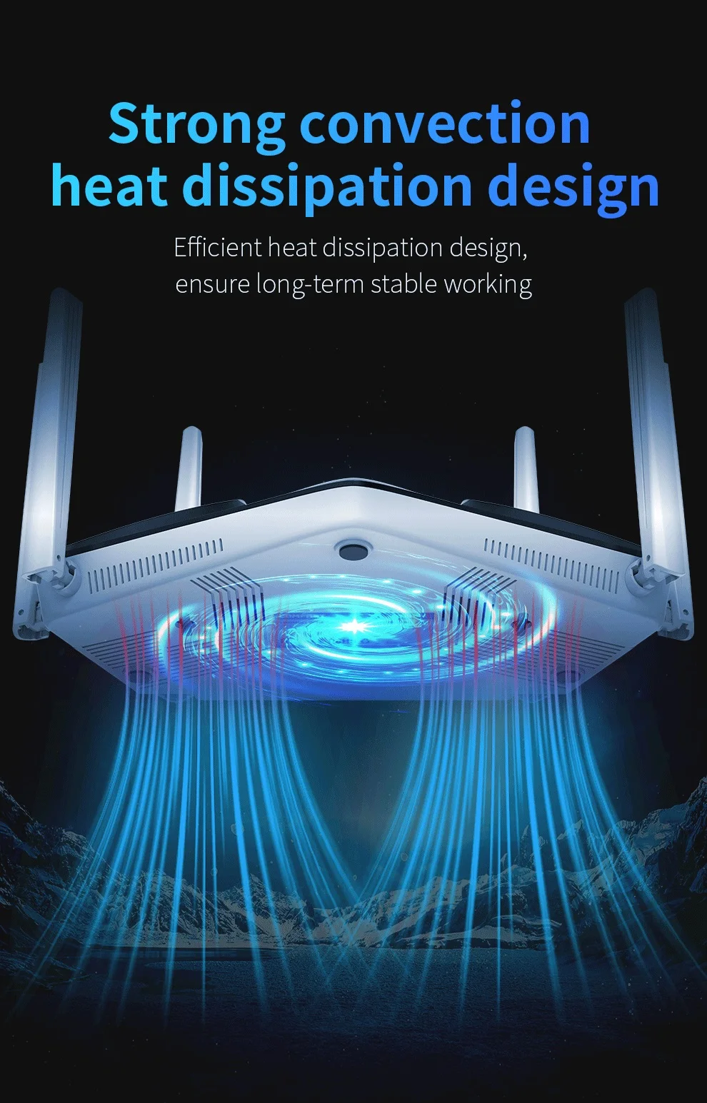 Comfast-roteador sem Fio Mesh Gigabit Wifi Dual Band 2.4g e 5ghz 3000mbps Poderosa Antena de Alto Ganho Fem Mu-mimo - Imagem 4