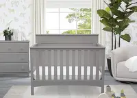 Fancy 4-in-1 Convertible Baby Crib - Greenguard Gold Certified, Grey 2