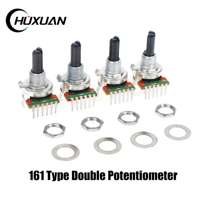 

1pc 161 Type Dual Channel B50K B100K Amplifier Woofer Balance Potentiometer 6 Feet Semi-axis Length 20mm Accessories