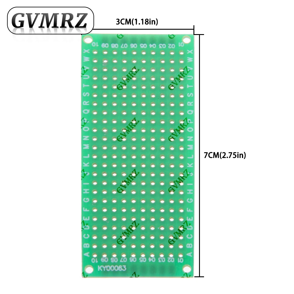 단면 녹색 PCB 프로토타입 보드 DIY 전자 프로젝트용 범용 스루홀 퍼프보드