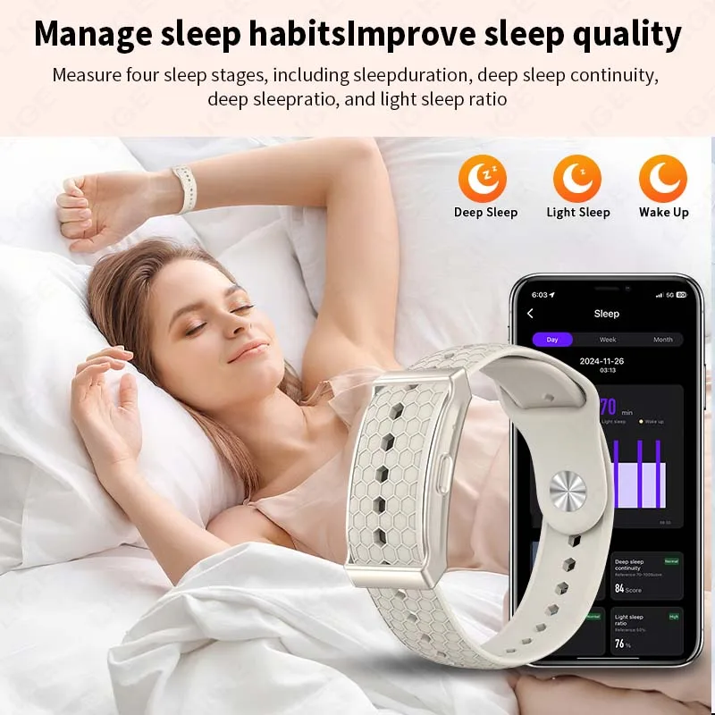 LIGE No Screen Smart Bracelet Women Sports Heart Rate Health Monitor Men's Outdoors Fitness IP68 Smartwatch For Android IOS 2025