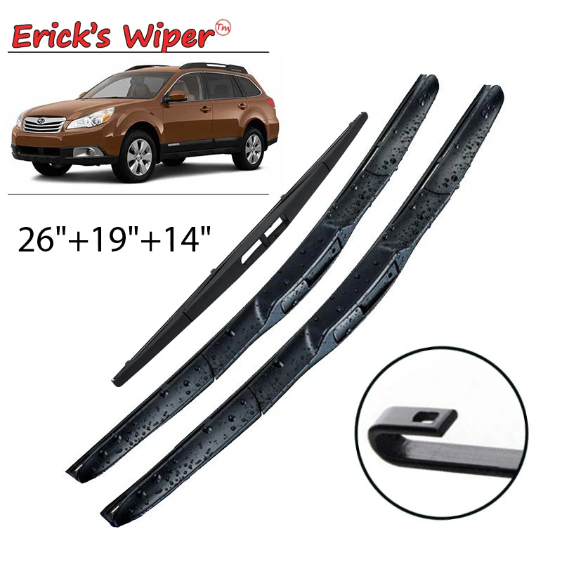 

Erick's Wiper LHD Front & Rear Wiper Blades Set For Subaru Outback BR / BM 2009 - 2014 Windshield Windscreen Window 26"+19"+14"