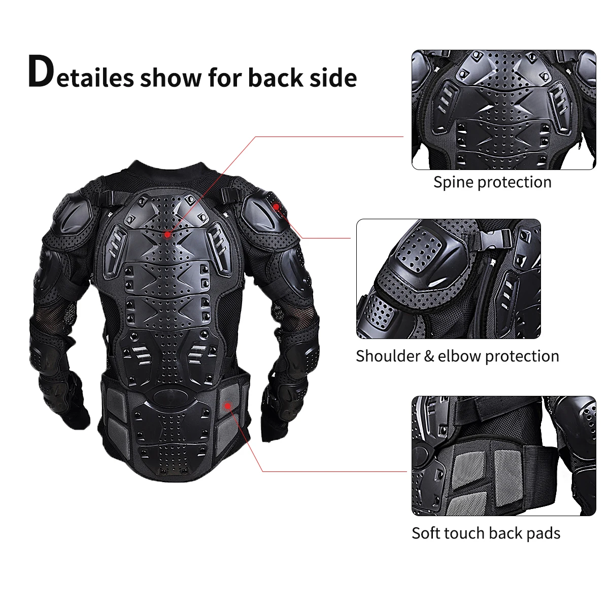 Motorcycle Full Body Armor Jacket spine chest protection gear Motocross Motos Protector Motorcycle Racing Jacket