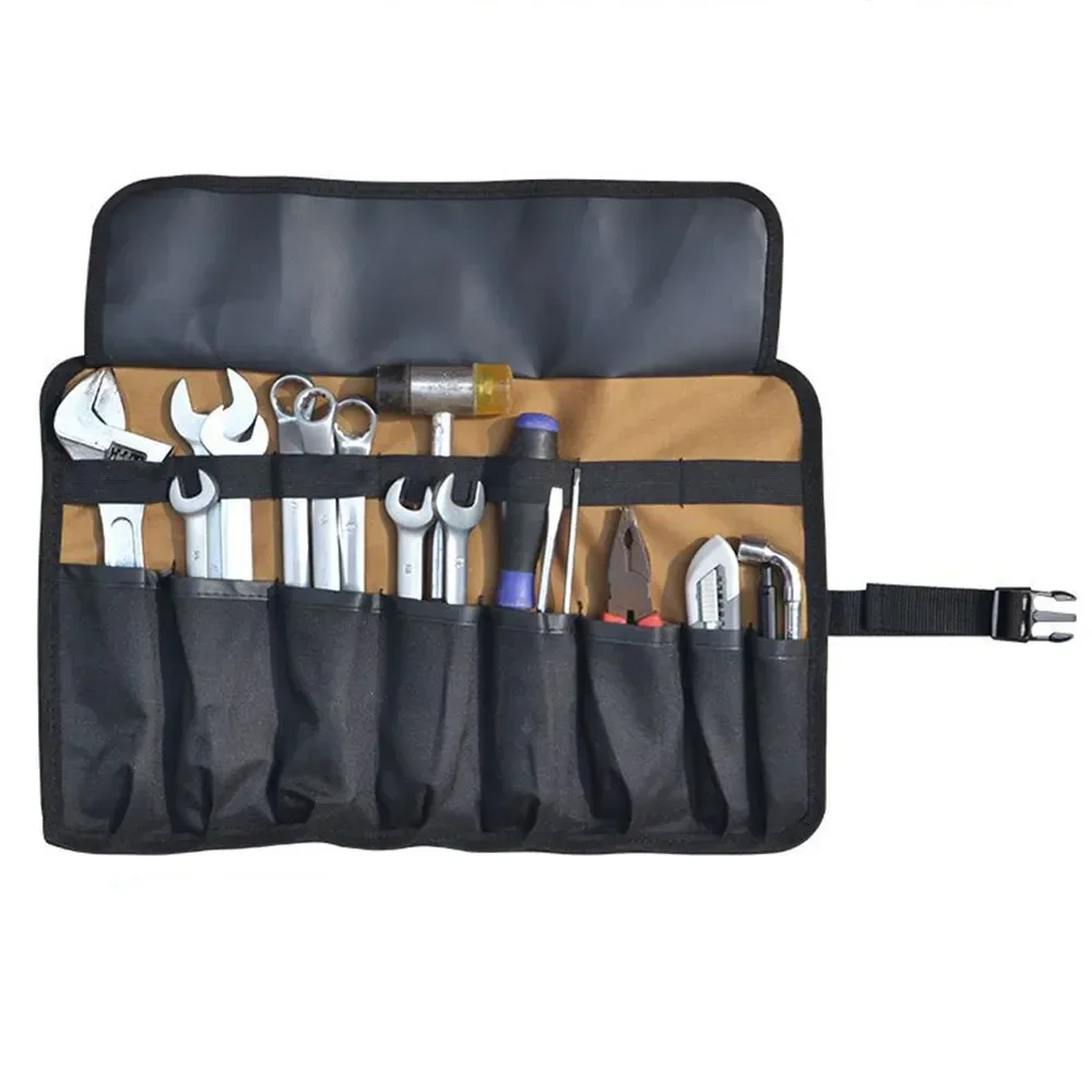 

8 Portable Hammer Roll Camping Bag Pouch Oxford Cloth Storage Pockets Spanner Tool Bag Tool Foldable With Pocket Wrench Toolkit