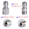 Pressure Washer 1/4 Inch Quick Plug Connector To Spray Gun Wand Lance Adapter Stainless Steel Quick Disconnect Release Fitting 2