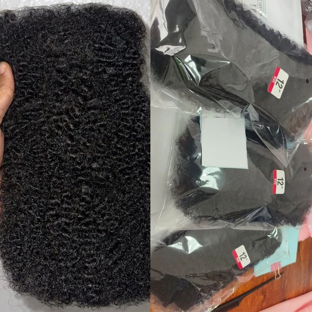 10pcs 3pcs 30g/pc Afro Kinky Bulk Dreadlock Hair Extension Bulk Hair Afro Kinky Curly 100% Human Hair Bulk For Crochet Braid