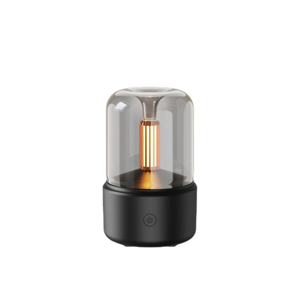 Electric Air Humidifier Candlelight Aroma Oil Diffuser 120ml With LED Night Light Desktop Cool Mist Sprayer For Office