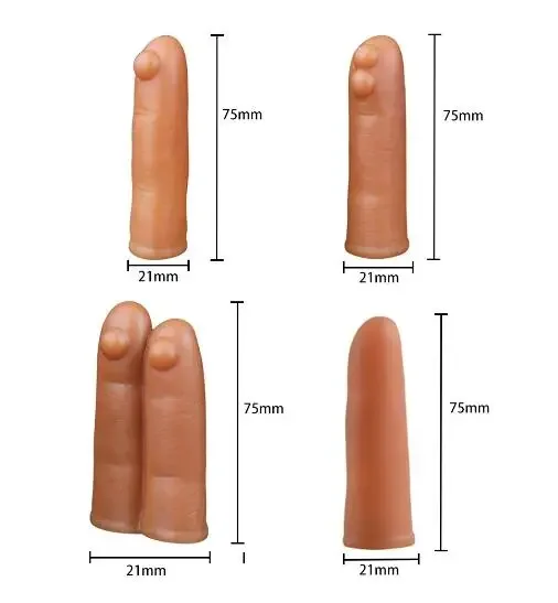Double Finger Sleeve Reusable Safe Anal Prostata G Spot Massage Liquid Silicone SM Exotic Sex Toys for Couple Adult Masturbation