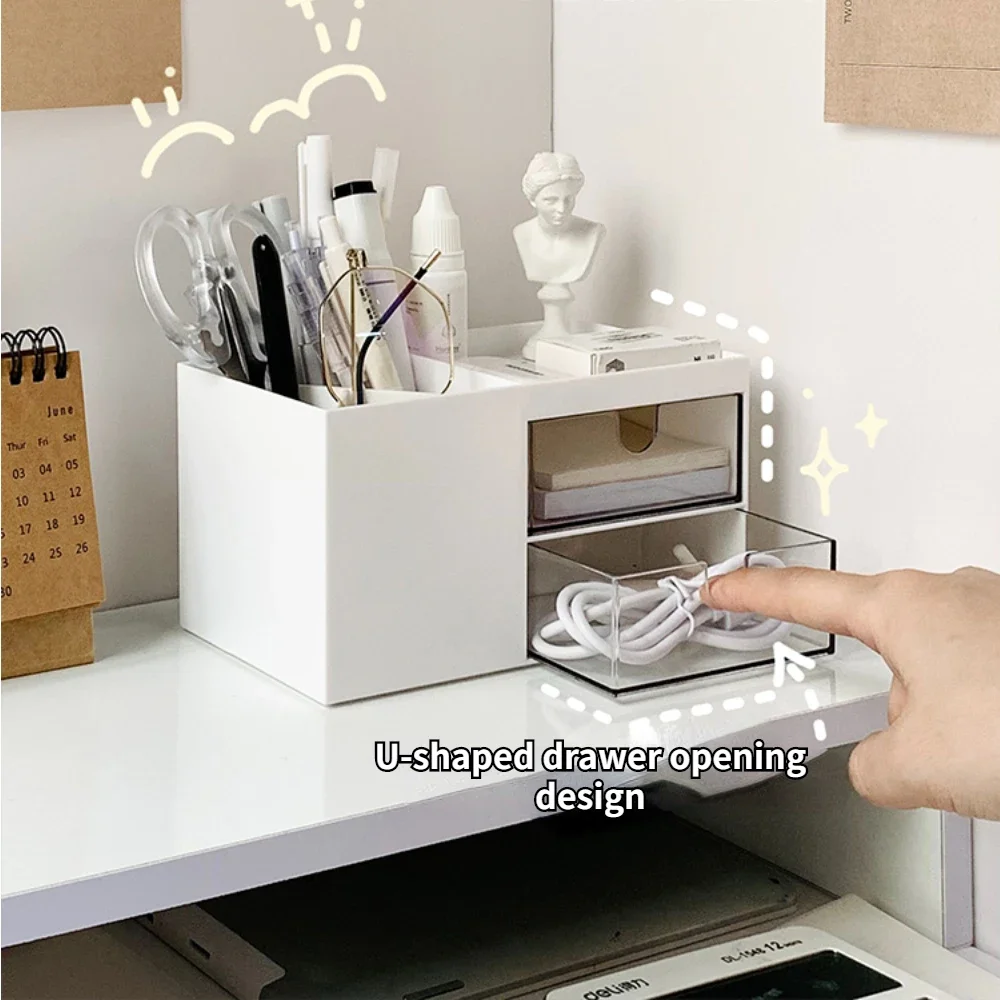 1Pcs Pen Holder Desk Organizer Porta Lapices PU Leather Penholder  Escritorio Accesorio Storage Box Stationery Pencil Holder - AliExpress