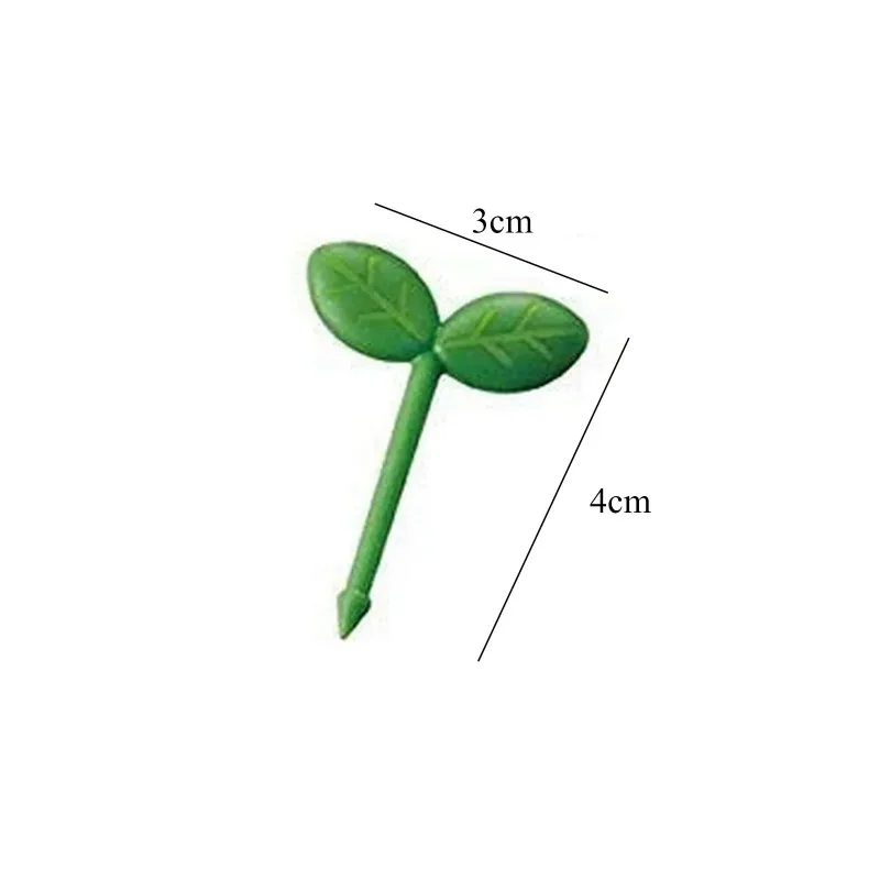 Food Picks 40-8pcs Plastic Sticks Home Party Decor Forks Toothpick Lunch Accessories Leaf Shapes Kids Sandwich Salad