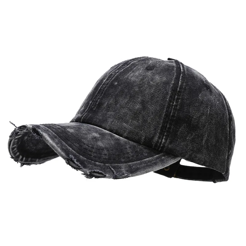 Customized Logo Tie dyed baseball Cap Unisex Snapback Hat Washed Hole Baseball Cap New Adjustable Size Cap with Name Customized 6