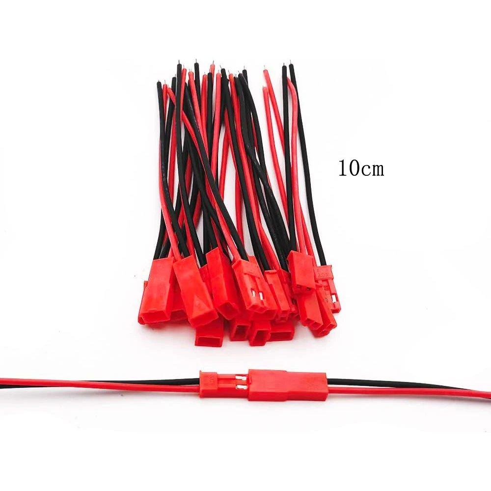 5x Connettori JST 2PIN Maschio Femmina Con Cavo Silicone 22AWG | Per ESC, Batterie, LED