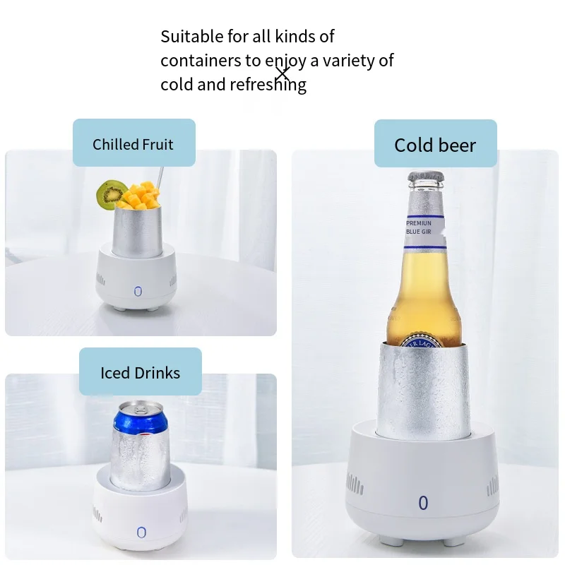 Mini Refrigerator USB Mini Refrigerator Beverage Fast Cooler Cup Beer Bottle Can Water Soda Drinks Cooling Mug Ice Car Home Refrigeration Cup