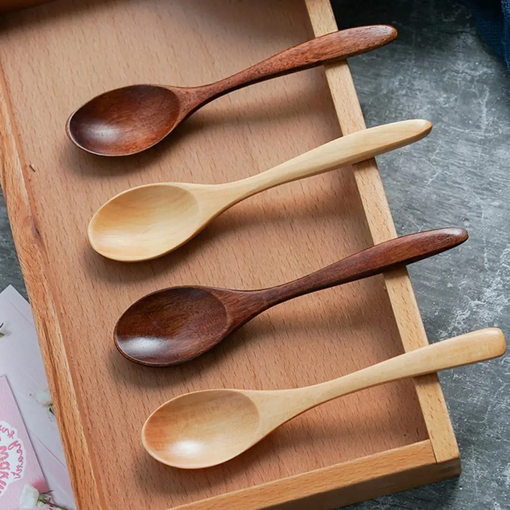 

Stirring Spoon Food Grade Smooth Surface Wood Handmade Cooking Stirring Spoon Tea Coffee Stirring Spoons Wood Tableware посуда