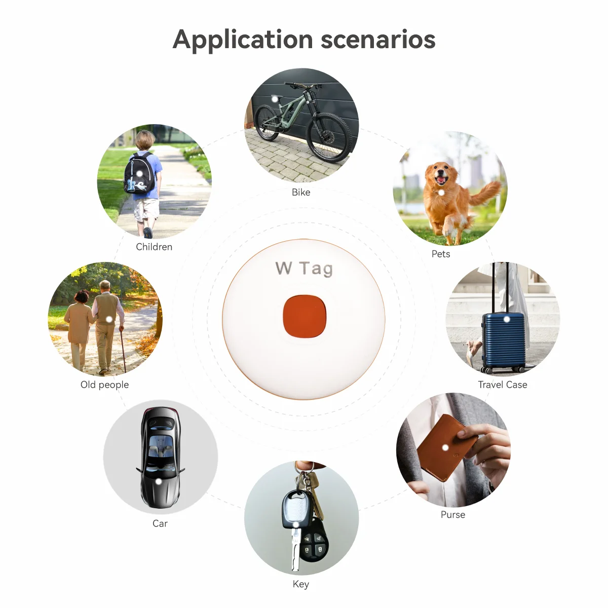 GPS Locator Key Finder Anti Lost Tracker Anti Lose Tracker Item Locator Anti Lost Locator Key Chain Locator Airtag GPS Tracker Smart Tag Bluetooth Tracking Device