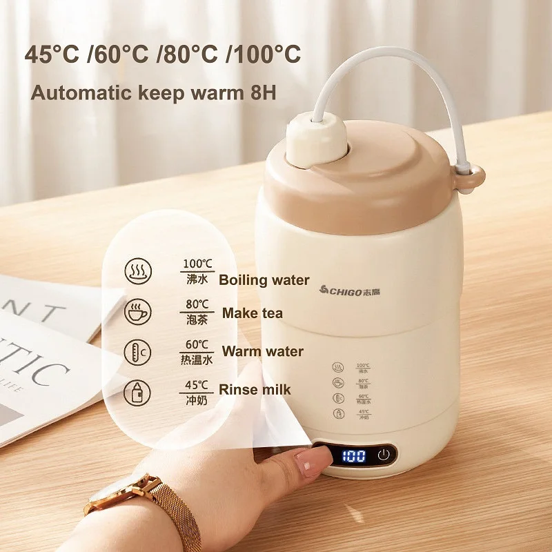 500ml Multifunctional Electric Kettle Portable Travel Electric Cup 4 Gear djust Temperature Teapot Office Stew Boil Cup 220V 3