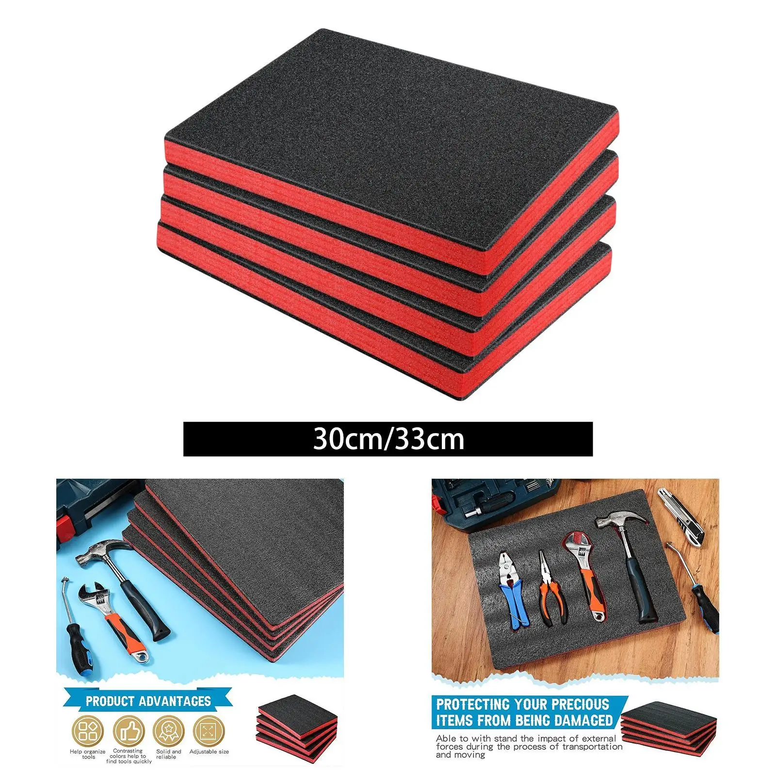 4Pcs Tool Box Foam Inserts Packing Foam Pads for Padding Tabletop ...