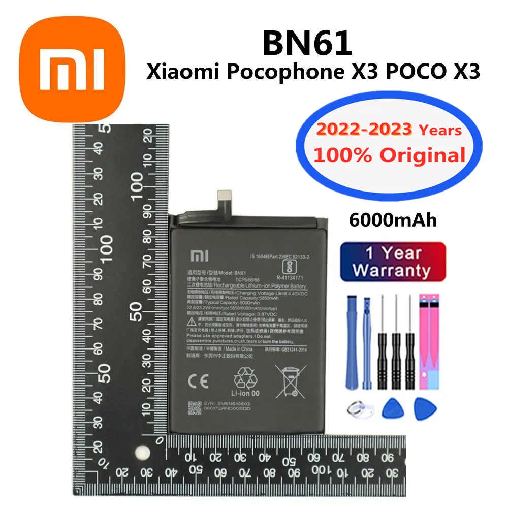 

Аккумулятор BN61, 2023 мАч, для Xiaomi Pocophone X3 Poco X3