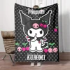 Customized Name Personalized Blanket Sanrio Kuromi Cute Children Warm Soft Blankets Home Travel and Comfortable Blanket Kpop 4