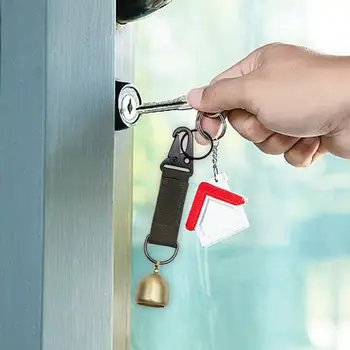 Portable Camping Bells Loud Metal Bell Pendant Warning Bell For Pets Outdoor Brass Wind Chime Keychain Hiking Survival Tool 5