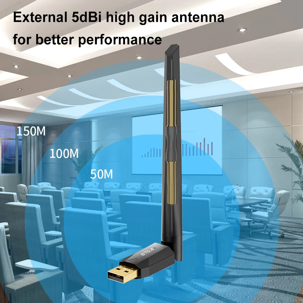 USB 블루투스 호환 5.4 어댑터, 오디오 송신기 리시버 어댑터, 음악 오디오 리시버 송신기용 드라이버 프리