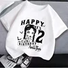 2025 New  Wednesday Addams Children Clothing Anime Summer Girls Birthday Number T-shirt Cartoon Clothes Kids Top Gift New 3