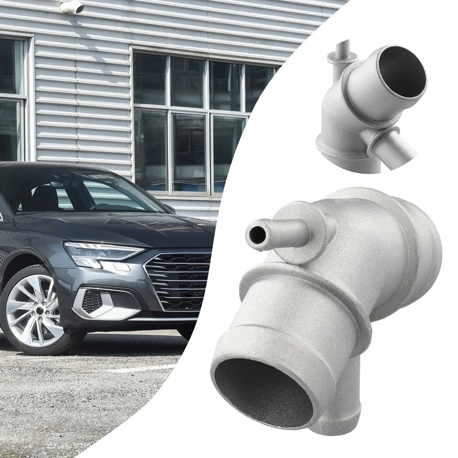 Aluminium Coolant Hose Connector 1J0121087C for A3 Seat Skoda BORA 1999-2005 GOLF 1998-2006 Car Accessories