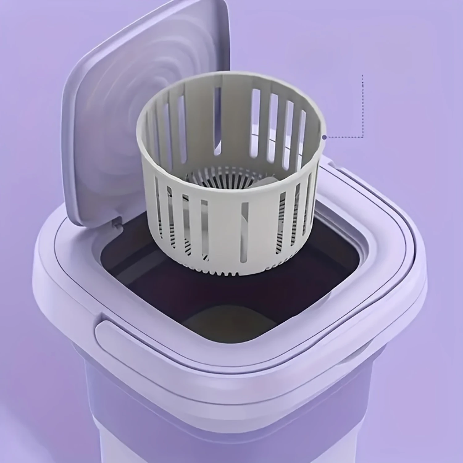 8L Portable Mini Washing Machine-Foldable & Automatic for Efficient Cleaning of Clothes & Small Garments-Ideal for Apartment