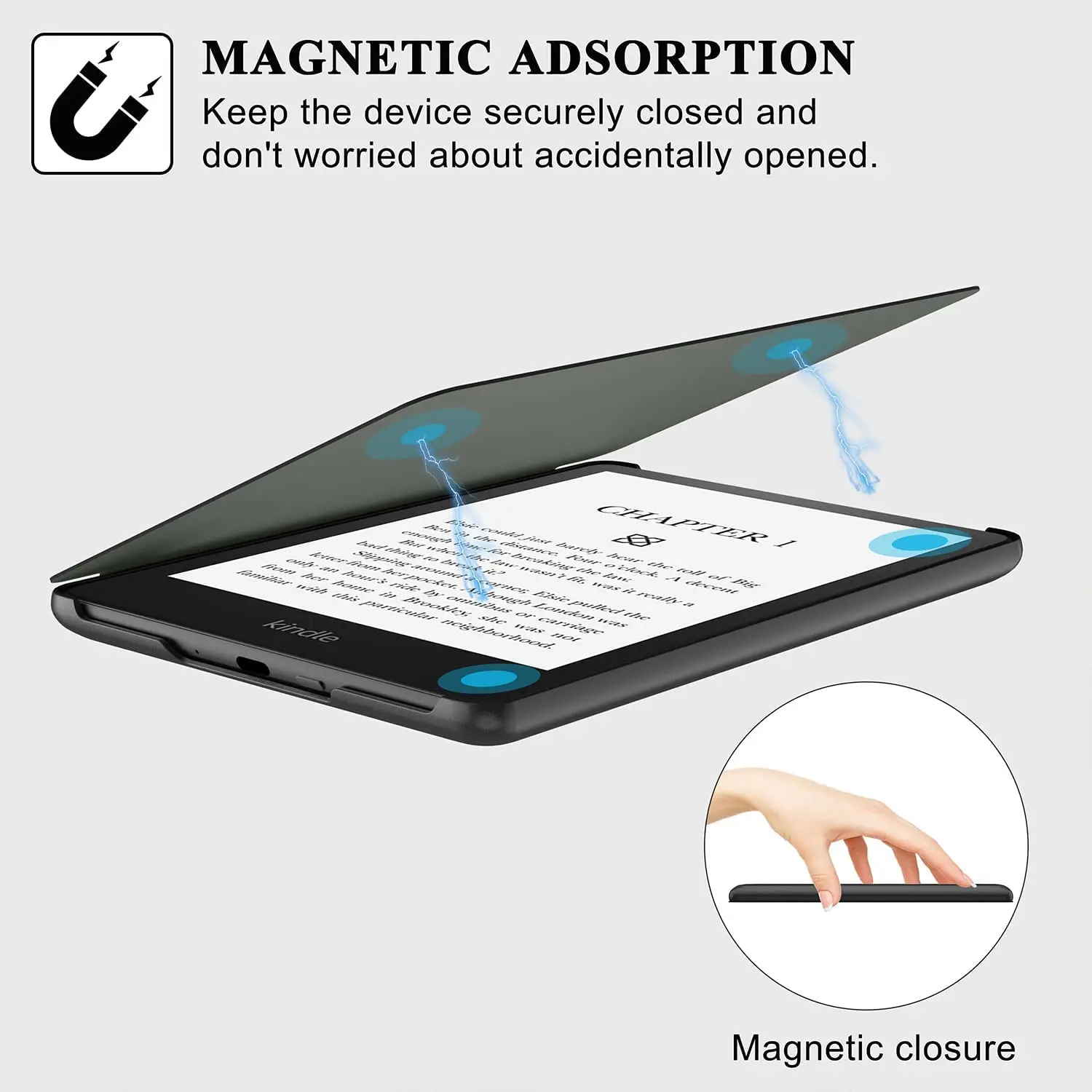 For Kindle Paperwhite 11th Fabric Smart Case for Kindle 10th Premium Flip Hard Cover for Oasis 9/10th Magnetic Protective Shell