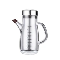 LFGB Certificate High Borosilicate Glass Oiler Well Sealed Oil Kettle Patented 800ml Oilcan for Kitchen Seasoning Container