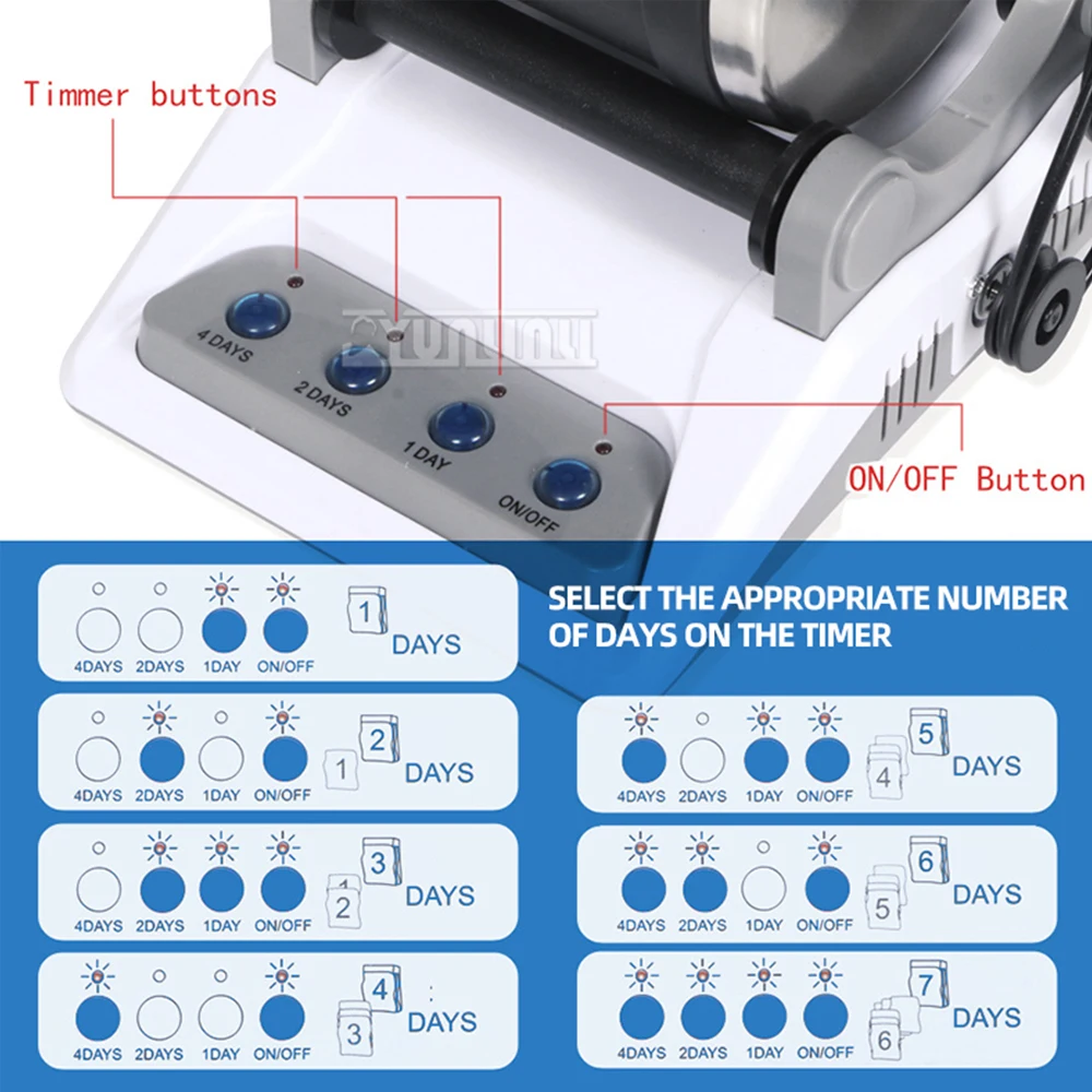 Drum Polishing Machine, Jewelry Rotary Tumbler Tumbling Mini-Tumbler Rotary Polishing Machine Jewelry Polisher