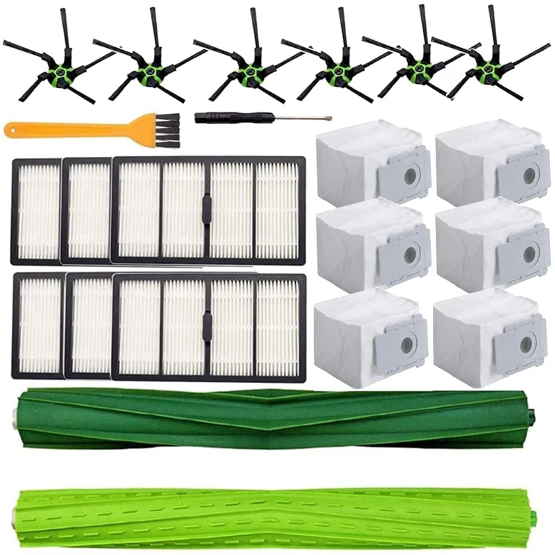 Kit di accessori per iRobot Roomba s9+ (9550) S9 (9150) Robot Aspirapolvere Parti di ricambio 16 confezioni 2 set di spazzole a rullo, 6 filtri, 6 spazzole laterali